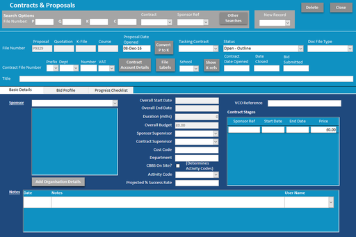 Micrsoft Access Database input screen